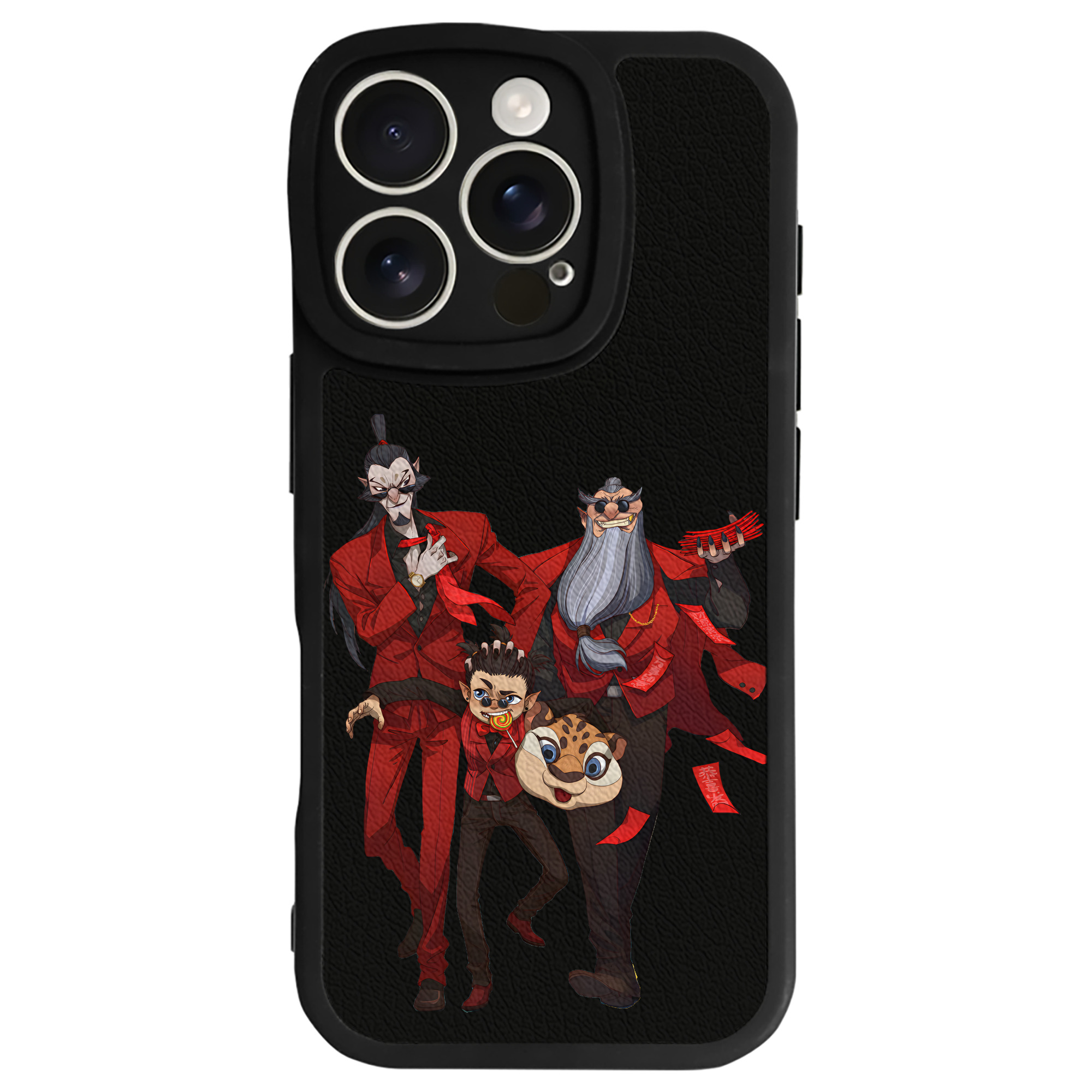 （画像用） Ne Zha 2 ナタ 魔童の大暴れ 【iPhone 16シリーズ対応】シリコンスマホケース（レザー調） 材質：シリコン